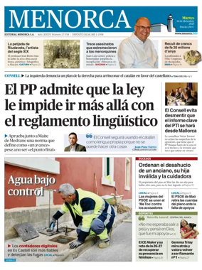 Cover of Menorca Diario Insular