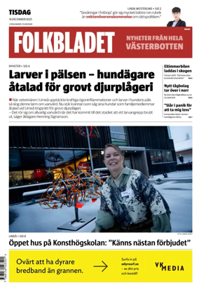 Cover of Folkbladet Västerbotten