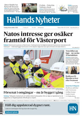 Cover of Hallands Nyheter