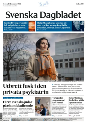 Cover of Svenska Dagbladet