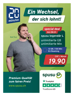 Cover of 20 Minuten - Zurich