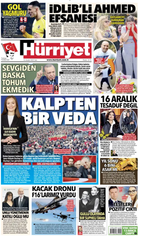 Cover of Hurriyet Print Edition