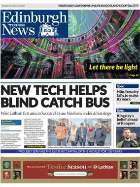 Cover of Edinburgh Evening News