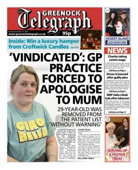 Cover of Greenock Telegraph