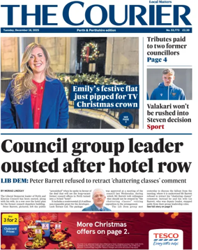 Cover of The Courier & Advertiser (Perth and Perthshire Edition)