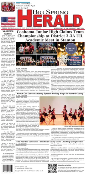 Cover of Big Spring Herald