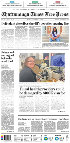 Cover of Chattanooga Times Free Press