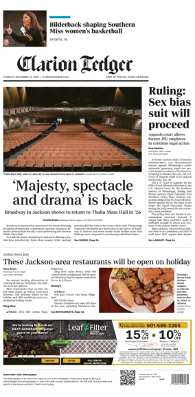 Cover of Clarion Ledger