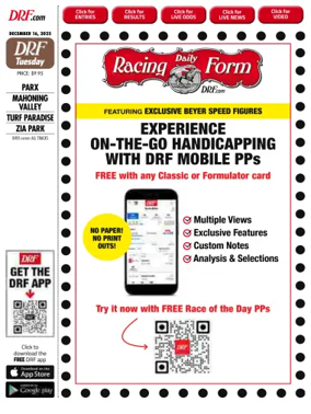 Cover of Daily Racing Form National Digital Edition
