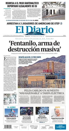 Cover of El Diario de El Paso