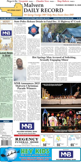 Cover of Malvern Daily Record