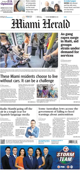 Cover of Miami Herald