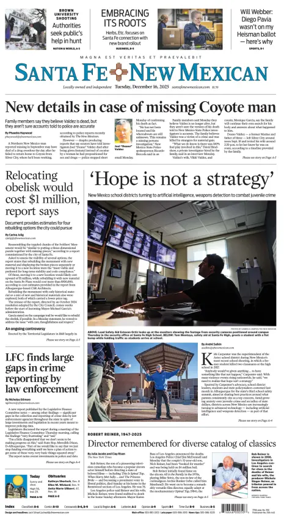 Cover of Santa Fe New Mexican