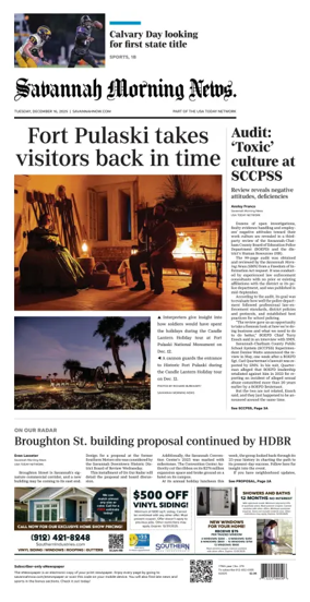 Cover of Savannah Morning News