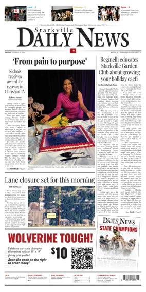 Cover of Starkville Daily News