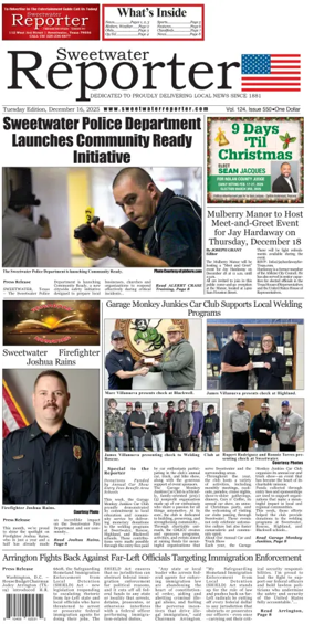Cover of Sweetwater Reporter