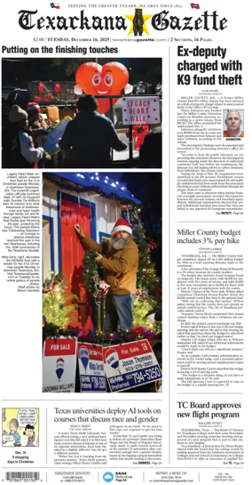 Cover of Texarkana Gazette