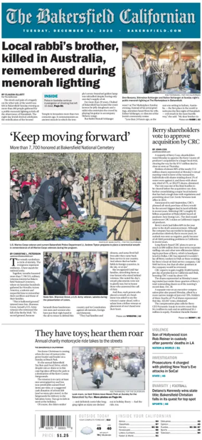 Cover of The Bakersfield Californian