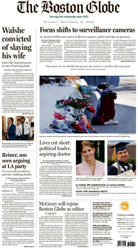 Cover of The Boston Globe
