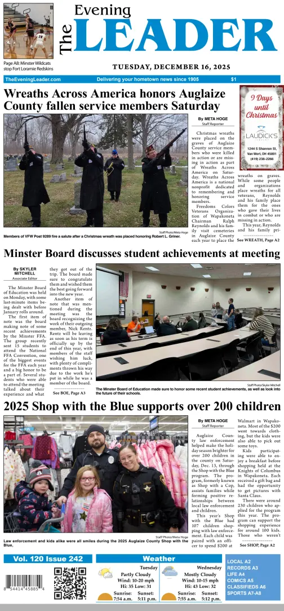 Cover of The Evening Leader