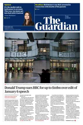 Cover of The Guardian (USA)