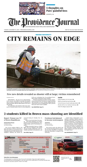 Cover of The Providence Journal