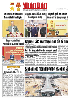 Cover of Nhan Dan newspaper