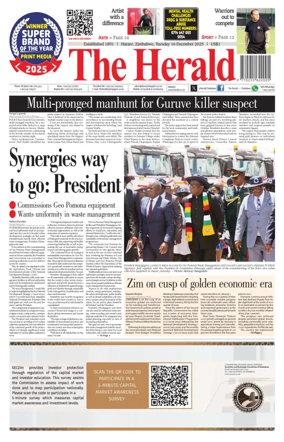 Cover of The Herald (Zimbabwe)