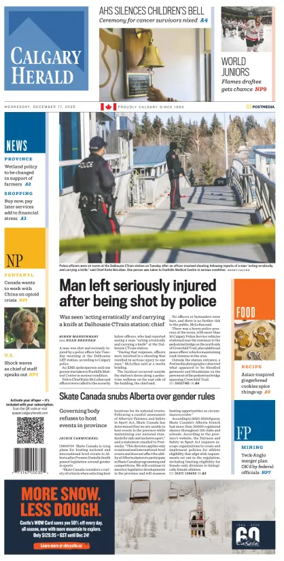 Cover of Calgary Herald