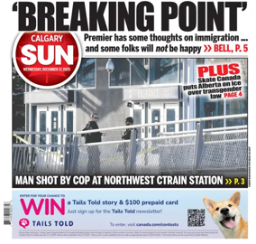 Cover of Calgary Sun