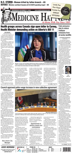 Cover of Medicine Hat News