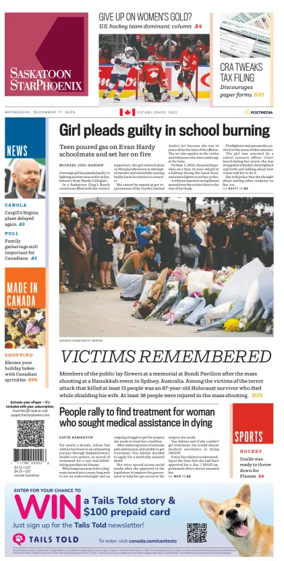 Cover of Saskatoon StarPhoenix