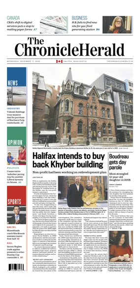 Cover of The Chronicle Herald (Provincial)