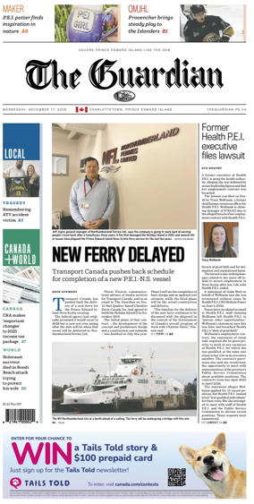 Cover of The Guardian (Charlottetown)