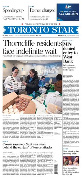 Cover of Toronto Star