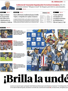 Cover of El Heraldo (Colombia)