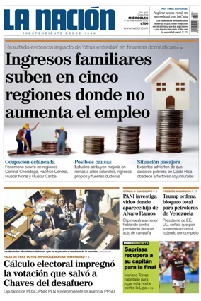 Cover of La Nacion (Costa Rica)