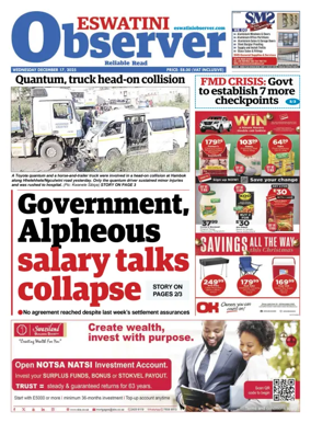 Cover of Eswatini Observer