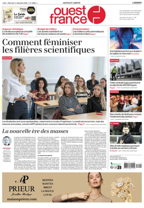 Cover of Ouest France (Lorient)