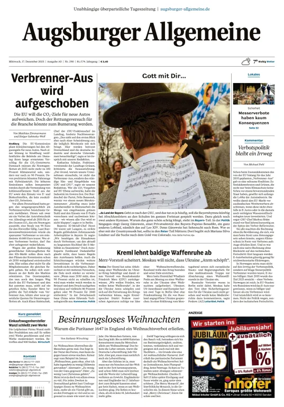 Cover of Augsburger Allgemeine (Ausgabe Stadt)
