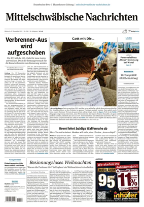 Cover of Mittelschwaebische Nachrichten