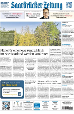 Cover of Saarbruecker Zeitung