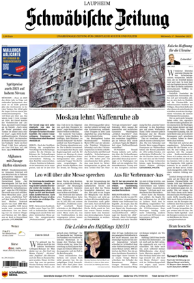 Cover of Schwabische Zeitung (Laupheim)
