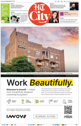 Cover of Hindustan Times (Patna) - Live