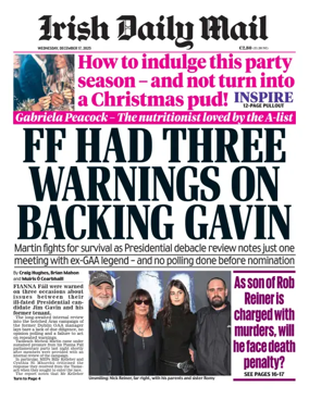 Cover of Irish Daily Mail