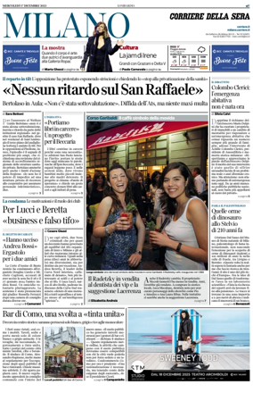 Cover of Corriere della Sera (Milano)