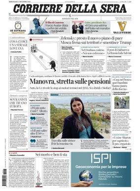 Cover of Corriere della Sera 