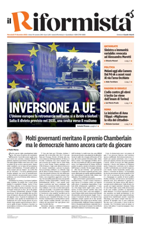 Cover of Il Riformista (Italy)