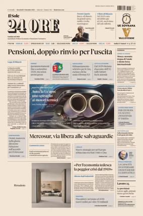 Cover of Il Sole 24 Ore