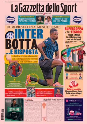 Cover of La Gazzetta dello Sport 